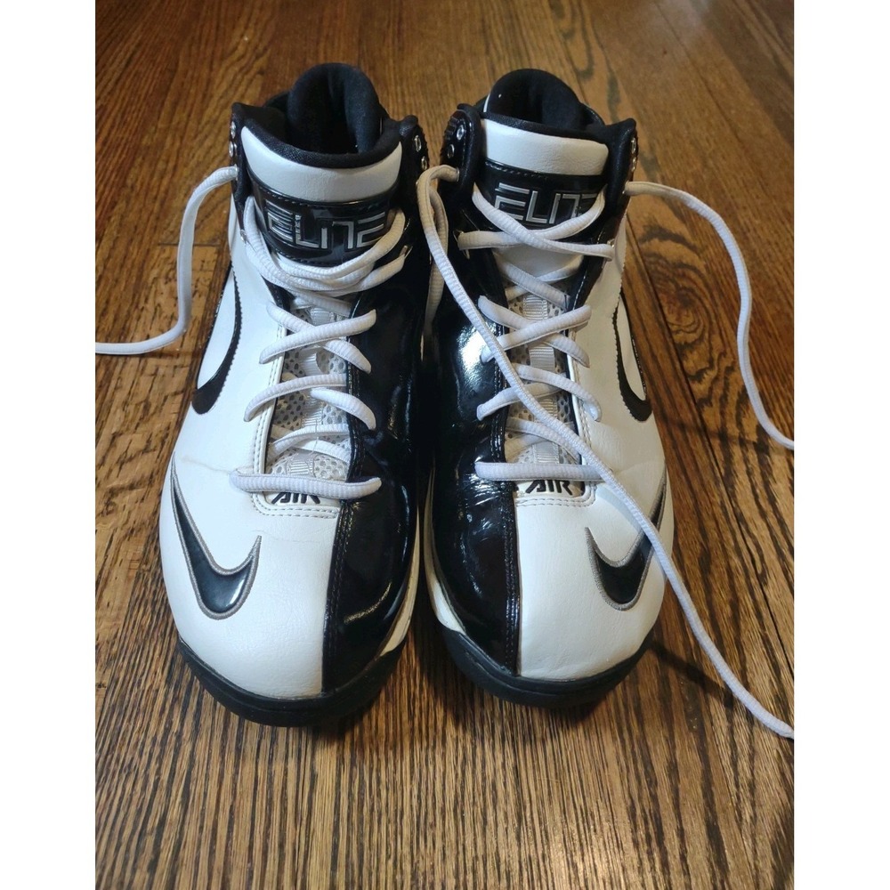 Nike Air Max Elite TB White Black 314187-101 Basketball Shoes Mens 9.5